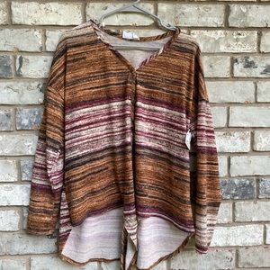 Multicolored Knit Longsleeve Top
